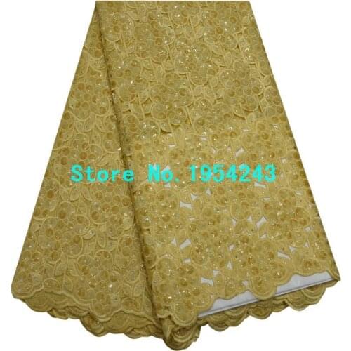 2017 Hot Sale Most Popular African Organza Lace Fabric High Quality Sequins Lace Fabric With Guipure Lace For wedding dress XC10