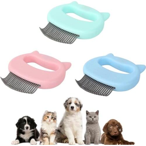Pet Massage Brush Shell Shaped Handle Pet Grooming Comb Massage Tool To Remove Loose Hairs Only For Cats Dogs