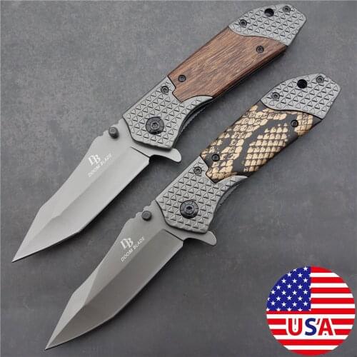 7.8" X65 outdoor Edc cutter camping multi-function folding knife 57HRC tactical hunting knife