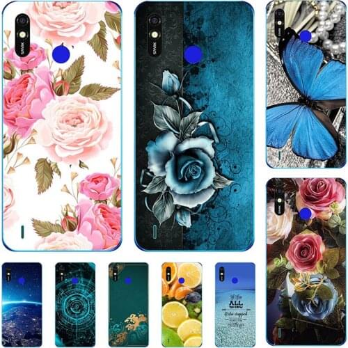 Fashion Flower Case For Tecno SPark 4 Lite KC8S SPark4 KC8 Cover For Tecno SPark 4 Air Soft Silicone Cat Printing Capa Coque