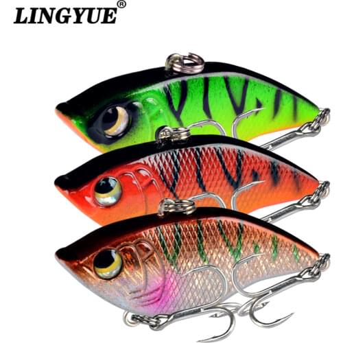 New 1pcs Boxed Fishing Lures 5cm/15g VIB Bait Artificial High Quality Wobbler Fishing Tackle 5 Colors Plastic Crankbait lure