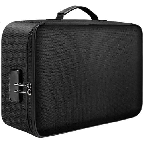 Fireproof Document Storage Lock Bag,Carry Wallet,Multi-Layer Portable Document Storage,Suitable for Important Documents