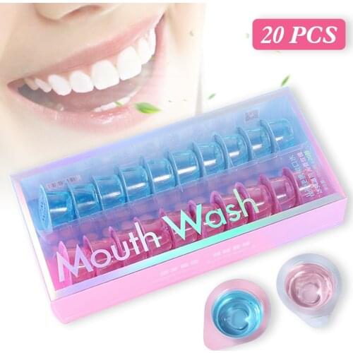 Mouthwash Mint/Rose For Bad Breath, Individual Package Travel Size(0.45 Oz., 20 Counts) Cleanses The Mouth Fresh Breath