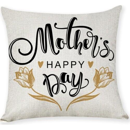 Mothers Day Gifts Cotton Linen Throw Pillow Case Cover New Home Office Decorative