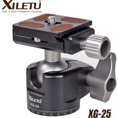 XILETU XG-25 Professional Panoramic Tripod Ball Head 360 Degree Quick Release Aluminum Alloy Ballhead Mount for Camera