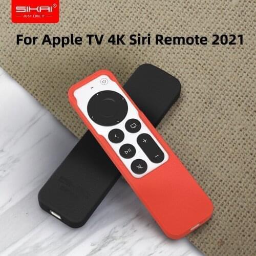 SIKAI Silicone Remote Case For Apple TV 4K Siri Remote 2021 Anti-Slip Shockproof Soft Protective Shell Remote Protective Cover