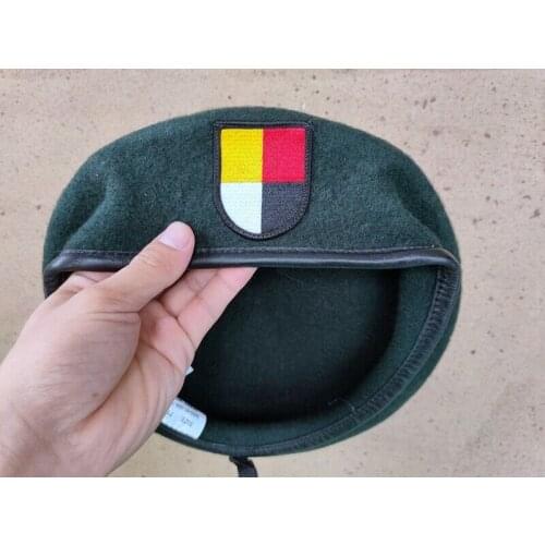 VIETNAM WAR US ARMY 3TH SPECIAL FORCES GROUP AIRBORNE GREEN WOOL BERET MILITARY HAT CAP