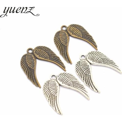 YuenZ 15pcs 3 color Antique bronze wing Charm fit for Bracelets Necklace Pendant DIY Metal Jewelry 21*19mm D403