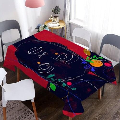Female Art Painting Print Table Cloth Waterproof Rectangle Dining Table Cover For Living Room Kitchen Decoration Tablecloth