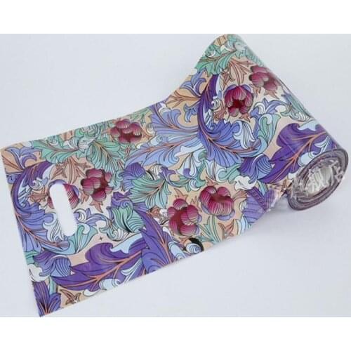 100 Pcs Pretty Flowers Design Gift Packaging Bag with Handle,Jewelry Packaging bag,Beauty Shoes Bag