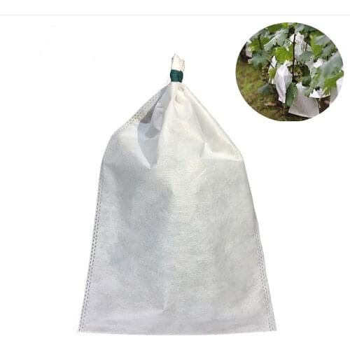 20pcs Fruit Protection Bags Garden Vegetable Fruit Grow Bag Drawstring Grape Protect Bag Candy Makeup Mesh Bag Against Insect