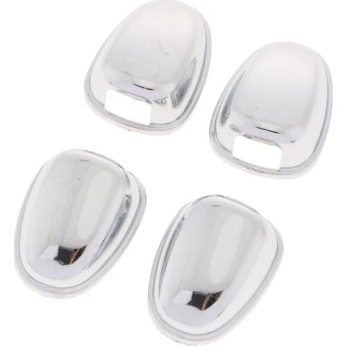 4 pcs SalaBox-Accessories - New Chrome Windshield Washer Wiper Water Spray Nozzle Protector For Peugeot 2008