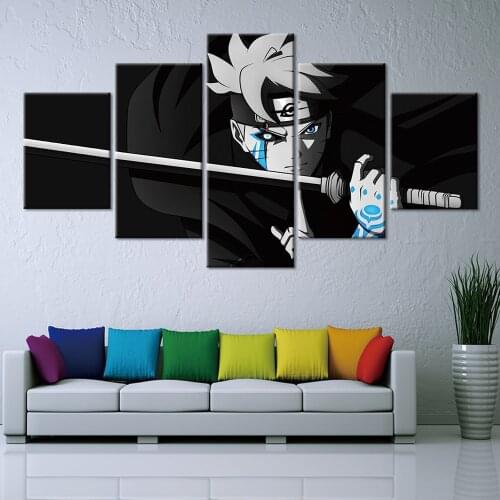 5Pcs Japanese Anime Modular Wall Art Canvas Posters Pictures HD Prints Decorative Paintings Home Decor Living Room Accessories