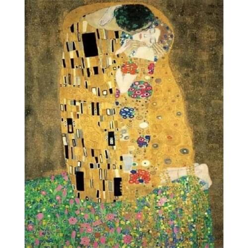 ARMYQZ Famous Painting Religion "The Kiss" 5D DIY Diamond Painting Full Square Round Diamond Embroidery Mosaic Home Decor