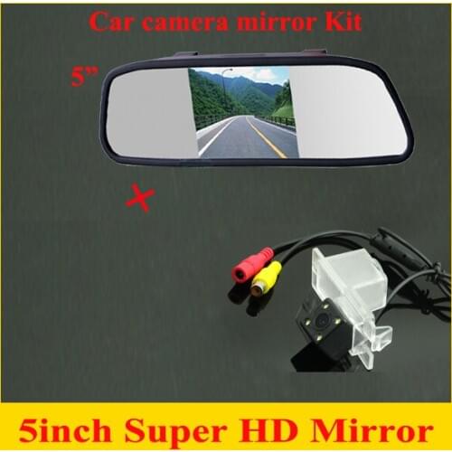 CCD car rear view parking camera for Ssangyong Kyron Rexton Korando Actyon backup reverse camera with car monitor mirror TFT LCD