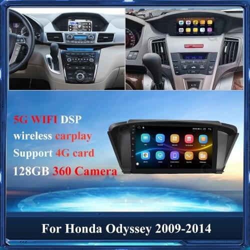 128GB 2 Din Android Car Stereo Video Player For Honda Odyssey 2009 2010 2011-2014 Car Radio Autoradio Head Unit GPS navigation