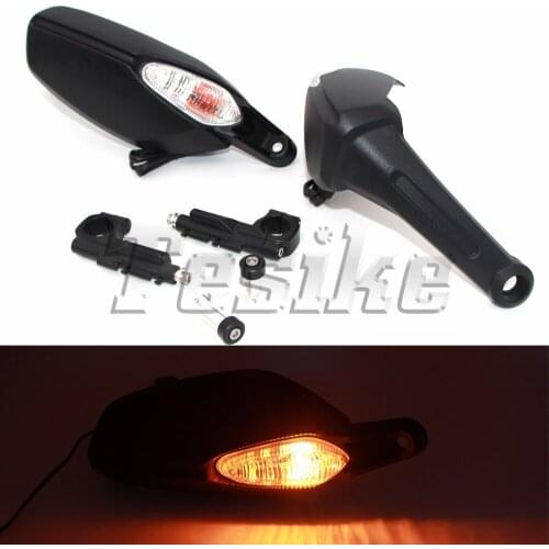 For DUCATI Hypermotard 820 Hyperstrada 821 2013-2015 Brake Clutch Side Handlebar HandGuard Protector with Turn Signal Light Lamp