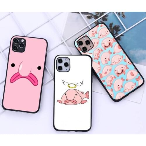 Cute Blobfish Phone Case for iphone 12 11 Pro Mini XS MAX 8 7 6 6S Plus X 5S SE 2020 XR cover
