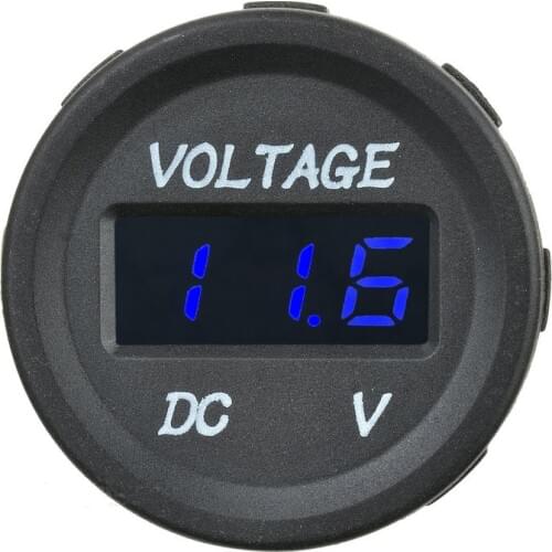 DIY 0.36'' DC 3-30V Digital Voltmeter Voltage Tester Blue Bright LED Display for Solar Battery Monitor Car Motor Panel Mount