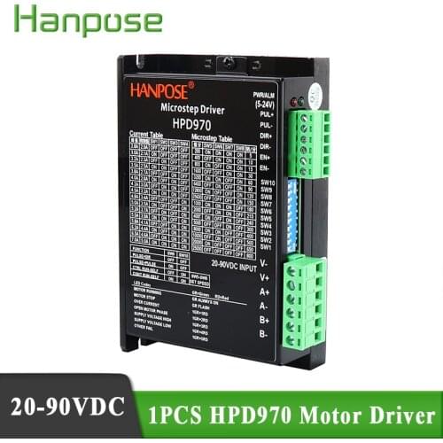 NEMA17 Motor driver HPD970 2.8A 90VDC New arrival 42/57/86 stepper motor driver segments upgraded version for CNC Router