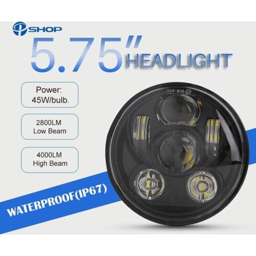 5 3/4" motorcycle headlight led h4 high low beam 5.75'' inch faro Led Moto Headlight projector lens For motor Davison