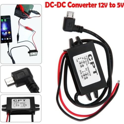 Water Proofing Auto Car Power Supply 12V to 5V Converter DC-DC Converter 12V to 5V Mains Battery Switch Changer