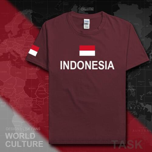 Indonesia Indonesian t shirt man jerseys 2017 new t-shirts nation team tees cotton meeting fans streetwear fitness casual IDN ID
