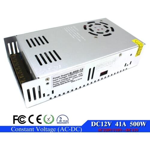 DC Power Supply 12V 41A 500w Led Driver Transformer AC110V 220V to 12v dc Power SMPS for Led Strip Control Switch Display lamp