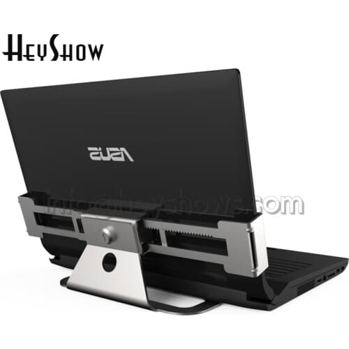 Metallic Stretch Laptop Security Display Stand Notebook Computer Desk Mount Anti-Theft Lock For All Kinds Laptops With Keys