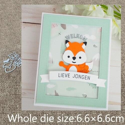 XLDesign Craft Metal Cutting Dies stencil mold lovely fox animals decoration scrapbook Album Paper Card Craft Embossing die cuts