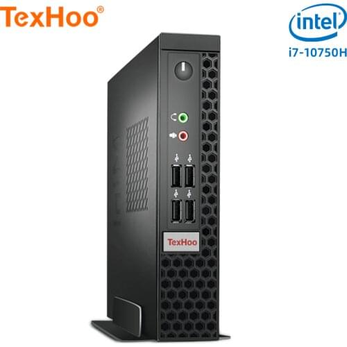 TexHoo Mini PC Gamer Windows 10 Intel Core i7 i5 Processor UNC Office Thin Client DDR4 Graphics Card GT1030-2G Desktop Computers