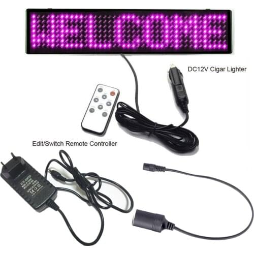 Multi-function pink shops car promotional Advertising scrolling LED Sign Programmable DIY remote control LED Display Board