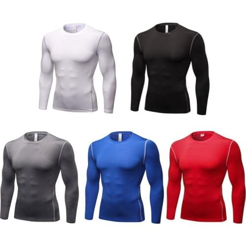 Men Running Tight Short T-shirt compression Quick-drying Breathable t shirt Male Gym Fitness Bodybuilding jogging Tees Tops