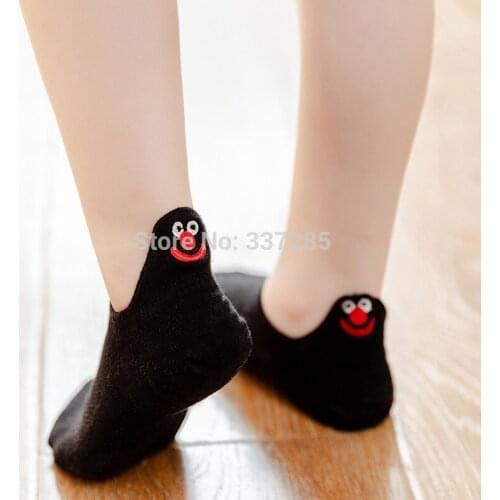 Boys cotton Socks Low Cut Floor lovely Smiley embroidered summer children socks for child baby girls thin breathable mesh socks