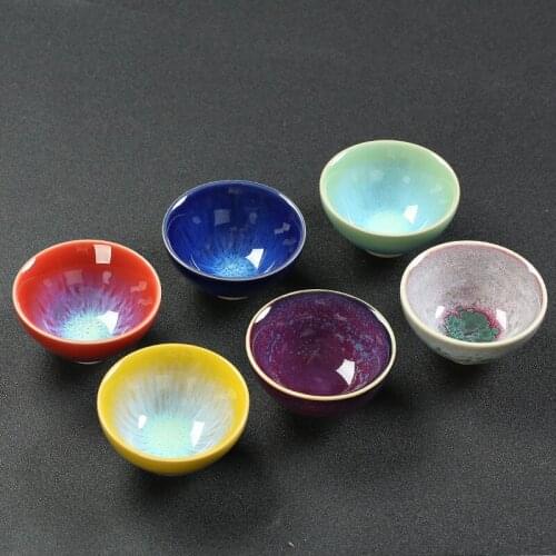 The New Kiln Change Bamboo Hat Style Tea Bowl TeaSet Handmade Ceramic Small Tea Cup Single Coffee Mug Teahouse Mini Mug 80ml