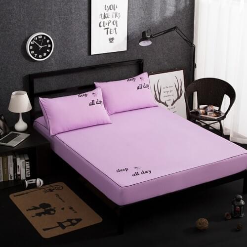 Brand new Skin friendly cotton Fitted Sheet Super soft Solid color Mattress Cover Four Corners With Elastic Band Bed Sheet