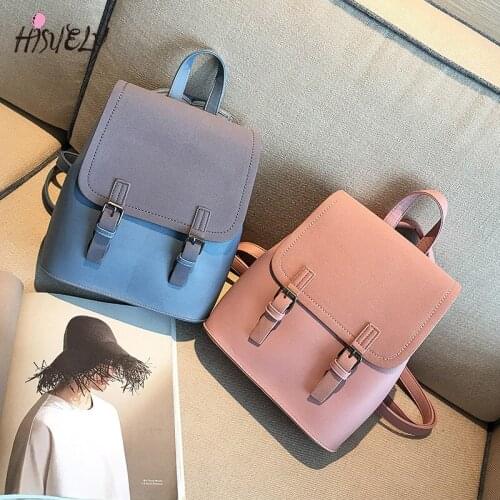 HISUELY Fashion Bohemia Women Shoulder Bag PU Leather Travel Backpack High Quality School Bag for Girl Sac a Dos Feminina BG925B