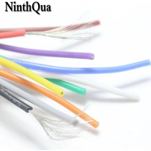 24AWG Silicone Wire 0.2mm2Ultra Flexiable Test Line Cable tinned copper lamp soft Cable multicolor Red Black Blue Green Yellow