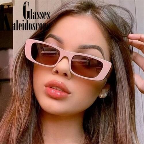 Vintage Rectangle Sunglasses Women Men Brand Deisgner Small Frame Square Sun Glasses Ladeis Retro Personality 90s Eyewear UV400