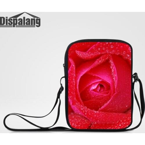 Dispalang Womens Casual Mini Messenger Bags Flower Printed Simple Ladies Shopping Clutches Floral Girls Cross Body Shoulder Bag