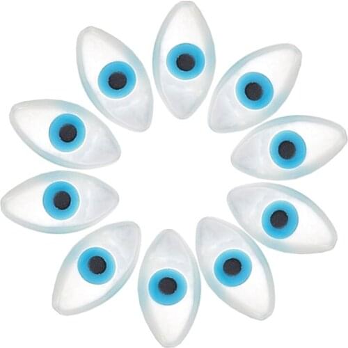 10pcs Natural Sea Shell Beads Horse Eye Shape with Hole for Earring Bracelet Necklace Jewelry Making DIY Findings