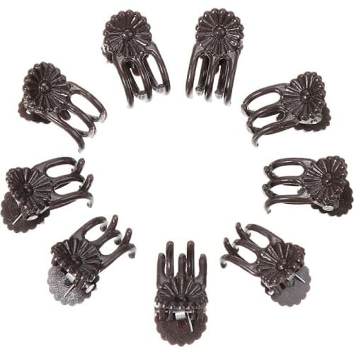 100pcs Mini Dark Purple Five Claw Orchids Grafting Clip Plant Support Grafting Clips Orchid Stalks Plastic Fixed Tools 1.5x2cm