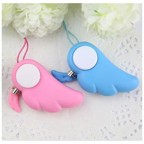 90DB Girl Self-Defense Anti-Wolf Security Siren Small Wing Keychain Pendant Elderly And Children Calling For Help Siren