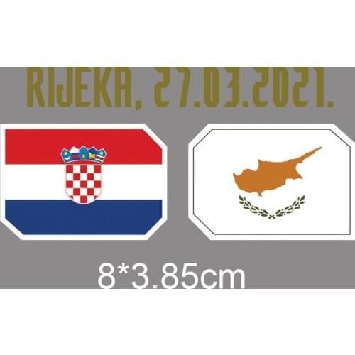 2021 Croatia Modric 135 Caps Match Game Text Heat Transfer Soccer Patch Set