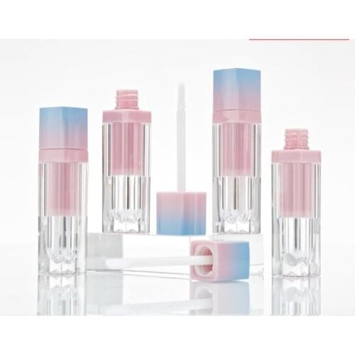 4.5ML Top Grade Empty Lip Gloss Tube, DIY Arcylic Liquid Lipstick Refillable Bottle,Elegant Pink n Blue Lip Gloss Tube