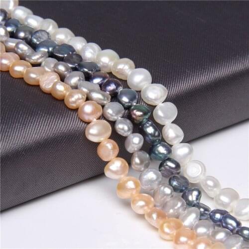 4mm Natural Baroque Pearl Bead Irregular Freshwater Pearl Beads For DIY Jewelry Making Bracelet Necklace Earrings 14" Strand
