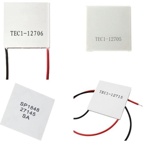 60PCS TEC1-12705 Thermoelectric Cooler Peltier TEC1-12706 TEC1-12715 12710 SP1848-27145 40*40MM 12V Peltier Elemente Module