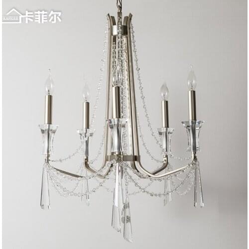 American country chandelier large living room dining room lighting villa duplex staircase light luxury crystal chandelier
