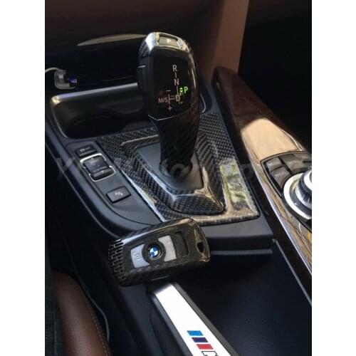 Car Accessories Dry Carbon Fiber Interior Trim Cover Fit For 2012-2015 F20 F22 F30 F35 F34 GT F32 Gear Surround Cover LHD