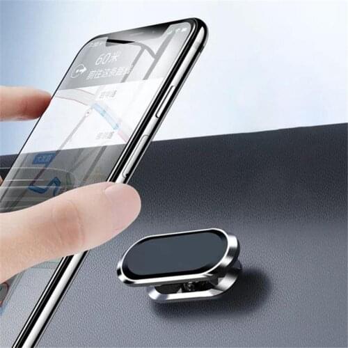 1 Pcs Car Phone Holder Magnetic Mini Strip Paste Stand For iPhone Samsung Xiaomi Wall Zinc Alloy Magnet GPS Car Mount Dashboard